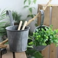 thumbnail image 6 of Mdesiwst 5Pcs Flower Bucket with Hook Rugged Surface Iron Home Decor Retro Plant Pot Yard, 6 of 8