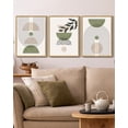 thumbnail image 4 of Drsoum Leaf Wall Art Green Botanical Boho Printing Minimalist for Bathroom Prints 11x14in3pcs Natural Framed, 4 of 5