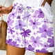 thumbnail image 2 of Mujeres Pantalones Cortos con Bolsillos Impresos Detalle Vendaje, Casual Y Suelto Ajuste Pantalones Cortos de las Mujeres para el Verano, 2 of 5
