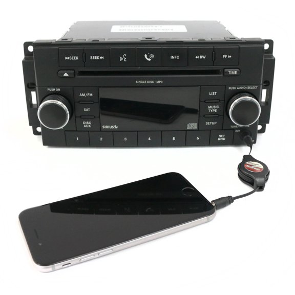 Restored 08-09 Chrysler Aspen Dodge Jeep AM FM Radio CD Player Sat w Aux P68021161AC RES (Refurbished)