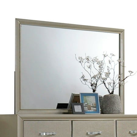 - Acme Carine Rectangle Dresser Mirror in Champagne Frame