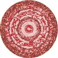 thumbnail image 1 of Ahgly Company Tapis Rond Lavable en Machine Intérieur Transitionnel Rouge, 5 Pieds Rond, 1 of 7