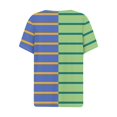 thumbnail image 4 of Fiudx Ofertas y Liquidaciones Top/Camisa con Cuello En V y Manga Corta con Estampado de Rayas para Mujer, 4 of 5