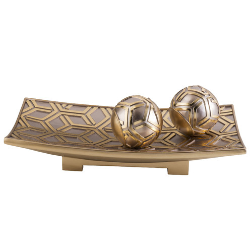 Rose Gold Savannah Decorative Bowl With Spheres