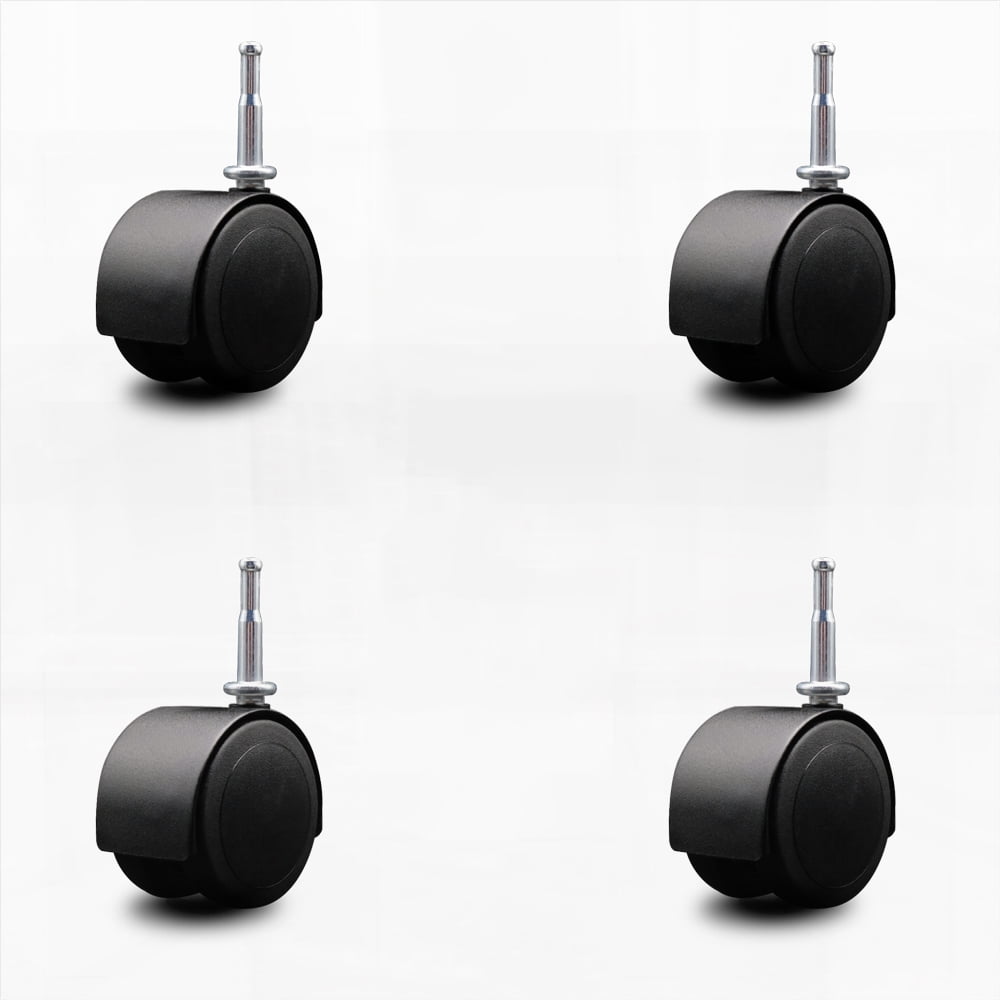 2-3/8 Inch Floor Safe Office Chair Casters – Flat Black Metal Hooded Twin Wheel – 5/16 Inch Grip Neck Stems – 400 lbs. Total Capacity – Sockets for Wood Included – Set of 4 – Service Caster Brand - Walmart.com 2-3/8 Inch Floor Safe Office Chair Casters – Flat Black Metal Hooded Twin Wheel – 5/16 Inch Grip Neck Stems – 400 lbs. Total Capacity – Sockets for Wood Included – Set of 4 – Service Caster Brand - Walmart.com
