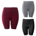 thumbnail image 4 of Summer Spandex Yoga Shorts for Women Red Women's Activewear Solid Workout Cycling Running High Waist Pants, 4 of 5