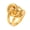Gold, variant on Multipurpose 18K Gold Plated Double Layer Knot Rings Sturdy Stainless Steel Materials for Everyday and Party Wear