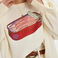 thumbnail image 5 of QASIEATN Trendy Fall Women's Hoodless Pullover Graphic Oversized Crewneck Sweatshirt for Women Lobster Print Sweatshirts Pullover Fall Tops, 5 of 8