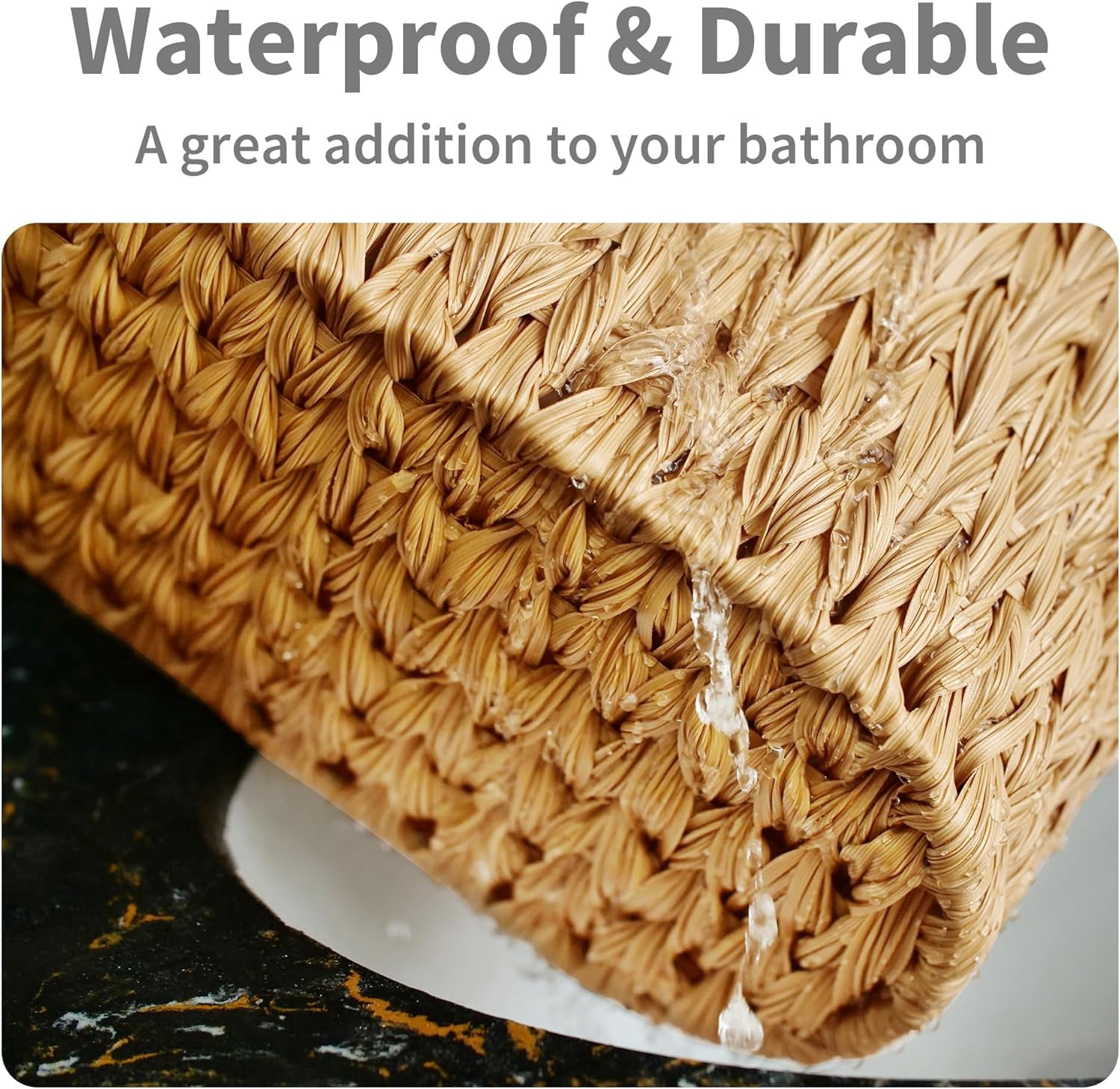 Toilet Paper Storage, Toilet Paper Basket for Bathroom, Toilet Paper Organizer for 6 Mega Rolls, Toilet Paper Holder Free Standing, Wicker Basket for Bathroom Storage