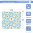 thumbnail image 5 of SKYSONIC Daisy Flower Washcloths Set of 2, Highly Absorbent Soft Cotton Fingertip Towels for Bathroom, Kitchen, Gym, Spa, Home Decor 12 x 12 Inch, 5 of 7