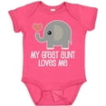 thumbnail image 3 of Inktastic Great Aunt Loves Me Elephant Boys or Girls Baby Bodysuit, 3 of 5
