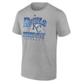 thumbnail image 2 of Men's Majestic Heathered Gray Kansas City Royals Trifecta T-Shirt, 2 of 3