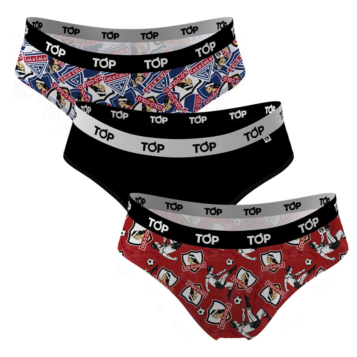 Bikinis Algodon Pack 3 Colo Colo C1 Top Talla M Knasta Chile