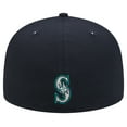 thumbnail image 4 of Men's New Era Navy Seattle Mariners Ransom 59FIFTY Fitted Hat, 4 of 6