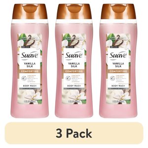Suave Vanilla Silk Moisturizing Body Wash, 3 Pack