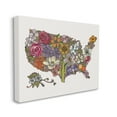thumbnail image 3 of Stupell Industries United States Country Map Detailed Botanical State Flowers Graphic Art Gallery Wrapped Canvas Print Wall Art, Design by Valentina Harper, 3 of 7