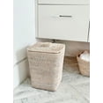 thumbnail image 3 of KOUBOO La Jolla 2 Gallon Handwoven Rattan Wastebasket with Lid, White, 3 of 15