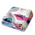 thumbnail image 4 of Manta SuperKitties de franela suave y acogedora con dibujos animados para niños y niñas, mantas de vellón cálidas de lujo para sofá, cama, camping, viajes, 40 x 50 pulgadas, 4 of 8
