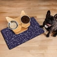 thumbnail image 3 of Spacecraft Dog Bowl Mat - Absorbent Pet Food Mat with Rocket Design - Non-Slip Waterproof Feeding Mat (Sci-Fi Lovers), 3 of 5