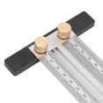 thumbnail image 1 of Regla tipo T, calibre de trazado de acero inoxidable de ultra precisión para marcar la regla en T para carpintería DIY de 400 mm EOTVIA No, 1 of 6
