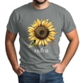 thumbnail image 2 of NAMTYQX Trendy Tops for Women 2025 O-Neck mit Print Lightweight Cool Loose Short Sleeve Oversized Fashion Graphic T Shirts for Women Light Gray Size 2XL, 2 of 5