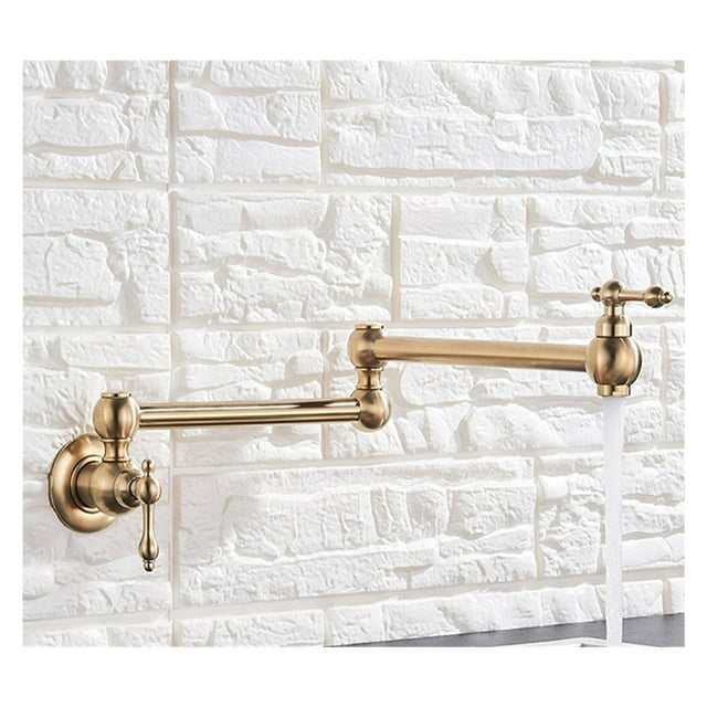 Foldable Kitchen Faucet Single Cold Single Hole Sink Tap Rotate Folding Spout Brass Pot Filler Tap Wall Mounted ,bar Laundry RV Farmhouse