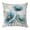 Blue, Beige, Gold, variant on Throw Pillow Covers, Blue Spring Floral 16x16 Pillow Covers for Couch/Sofa/Bed, Summer Botanical Elegant Vintage Decorative Square Linen Cushion Pillowcase for Home Decor