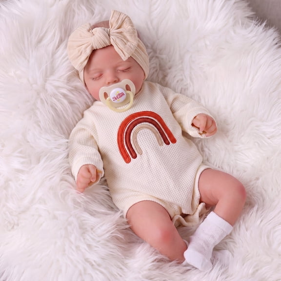 RSG Lifelike Reborn Baby Doll 20 Inch Soft Cloth Body Vinyl Head and Limbs Poseable Real Life Baby Doll with Gift Box for Pretend Play Kids Ages 3   Birthday Christmas Gift