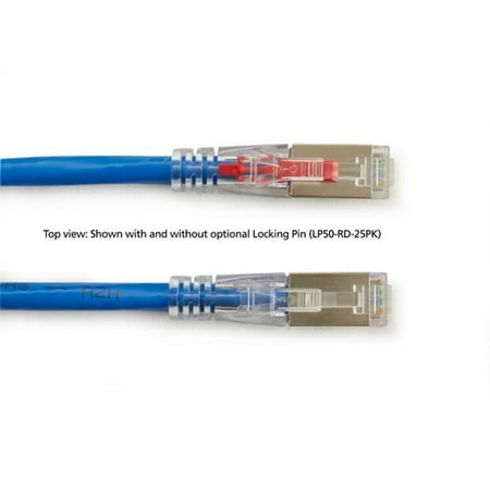 UPC: 0822088077268 | Black Box CAT6A 650-MHz Locking Snagless Patch Cable S/FTP CM PVC BL 7FT (C6APC80SBL07)
