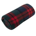 thumbnail image 5 of Single Plaid Color 60"L x 50"W Fleece Throw Blanket for Fall, Winter, Spring, Summer, Men, Women, Children & Pets in Red & Green Plaid, 5 of 7