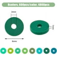 thumbnail image 2 of 4800Pcs 8 Colors Handmade Polymer Clay Beads Disc/Flat Round Heishi Beads Mixed Color 6x1mm Hole: 2mm 600pcs/color, 2 of 7