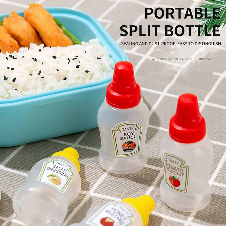 Wovilon Mini Ketchup Bottle, Squeeze Bottle with Screw Cap