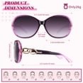 thumbnail image 3 of Sunier Women's Oversized Polarized Sunglasses Butterfly Shades for Driving, 3 of 8