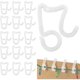 thumbnail image 4 of Paquete de 100 de cleme pentru lumini de Craciun, Plástico, Alb, 4 of 5