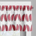 thumbnail image 3 of Ambesonne Watermelon Valance Pack of 2, Tasty Juicy Fruit Theme, 42"X18", Dark Coral Charcoal Grey, 3 of 5