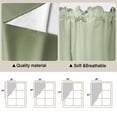 thumbnail image 3 of Sage Green Ombre Kitchen Window Curtains, Swag Curtains Valance for Bedroom Living Room Bathroom, Modern Gradient Abstract Art Rod Pocket Window Treatment Curtain Block Drapes 2 Panels 28"x36", 3 of 9