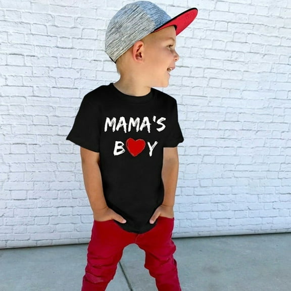 Boys Valentines Shirt Lover Themed Letter Print Short Sleeve Tee Tops Girls Tops for Toddler 3-4 Years