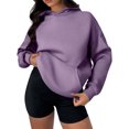 thumbnail image 3 of Camisas para mujer,Sudadera informal de manga larga para mujer, jersey de poliéster con bolsillo multifuncional, ideal para viajar en avión y estar en casa, sopatenor, 3 of 9