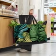 thumbnail image 6 of Tropical Jungle Palm Leaves Large Capacity Reusable Oxford Cloth Laundry Organizer: Foldable Laundry Basket, Bag, and Picnic Basket, 6 of 7