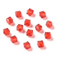 thumbnail image 2 of Transparent Acrylic Beads Bead in Bead Faceted Cube FireBrick 10x9x9mm Hole: 2mm about 1050pcs/500g, 2 of 2