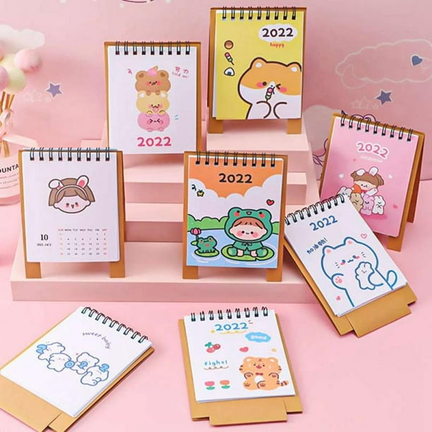 2022 Mini Cute Kids Desktop Standing Flip Calendar Schedule For Home School Office Table Decoration - Walmart.com