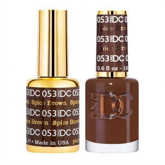 DND DC 053 Spiced Brown Gel & Matching Polish Set - DND DC Gel & Lacquer