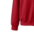 thumbnail image 7 of TEAJOPSUU Women's Zip Up Bomber Jackets Crew Neck Long Sleeve Sweaters Solid Color Casual Cardigan Tops for Office Work Everyday Red, 7 of 7