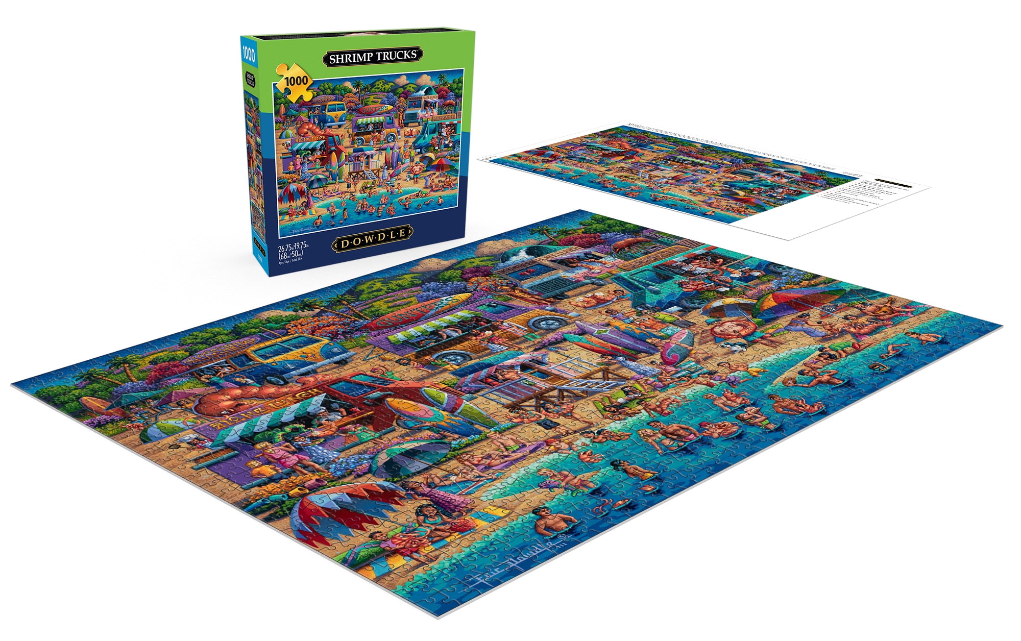 Buffalo Games 1000-Piece Eric Dowdle Shrimp Trucks Interlocking Jigsaw Puzzle for Adults Ages 14+