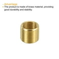 thumbnail image 4 of Uxcell M12 to M10 Sleeve Reducing Nut 10mm Long Threaded Hollow Tube Adapter Brass Coupler Connector 10 Pack, 4 of 5