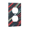 thumbnail image 2 of Yayeee Duplex Wall Plate 1-Gang 4.5"x2.7" Home Receptacle Light Switch Decorative Outlet Cover, Stars Abstract Lines, 2 of 7