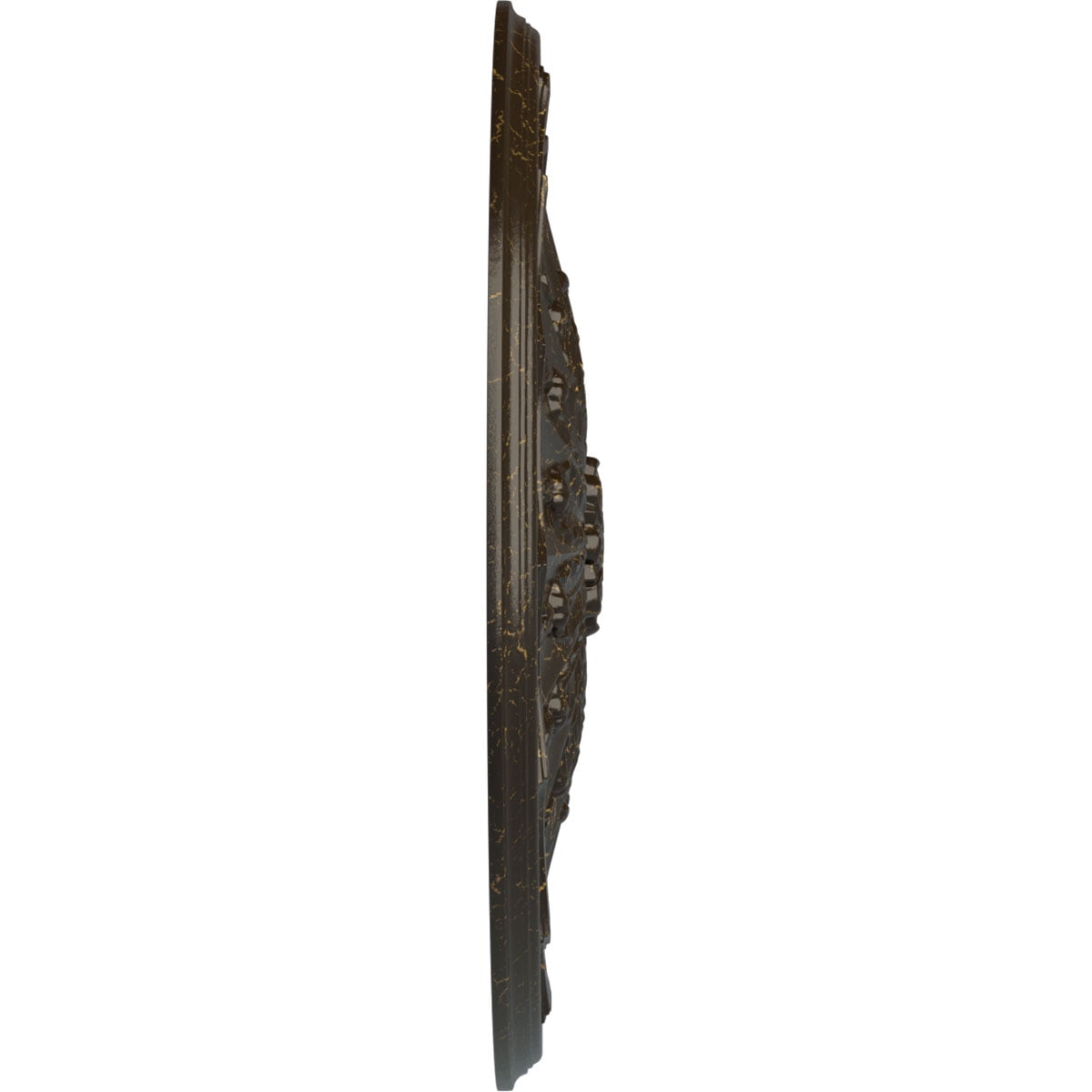 Ekena Millwork 27 1/8"OD x 2 5/8"P Artis Ceiling Medallion, Hand-Painted Stone Hearth Crackle