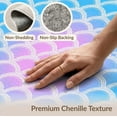 thumbnail image 6 of ODIKA 4'x6' Washable Area Rug Pet Friendly, Non-Shedding Fish Ombre Glitter Look Scale Seashell Mermaid Gradient Refined for Bedroom, Reading Nook, 6 of 7