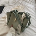 thumbnail image 3 of Bolsa de viaje de cuero de PU de axila con cordones sólidos Mujer para damas que viajan Sywqhk Para Estrenar, 3 of 9
