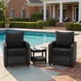 thumbnail image 2 of Pakunoda 2 Set of Outdoor Deep Seat Cushion with Backrest, 24" x 24" x 6.5" Waterproof Patio Chair Replacement Cushion for Sofa Couch, Black, 2 of 8